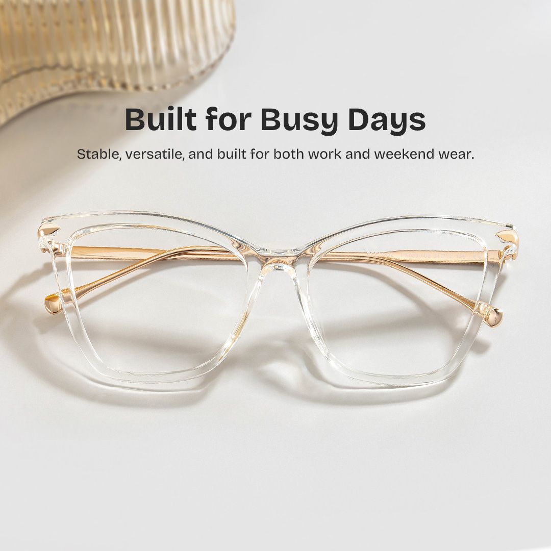 Hilary Butterfly Clear Frame Glasses | Zeelool0