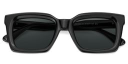Solana Black Rectangle Sunglasses1