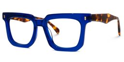 Coville Blue Rectangle Glasses1
