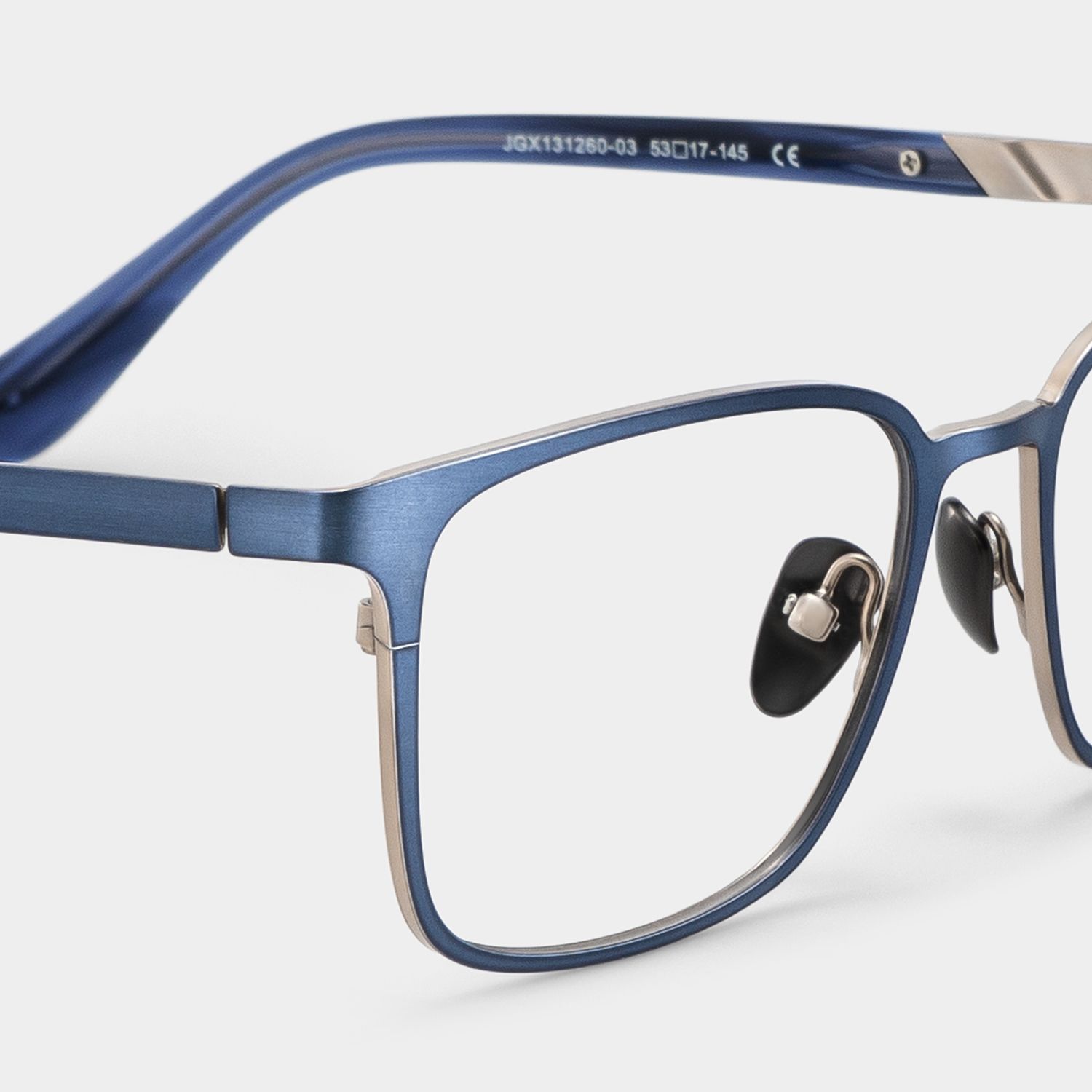 Aubrey Rectangle Blue Thin Glasses for Men | ZEELOOL5