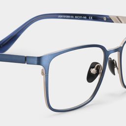 Aubrey Blue Rectangle Glasses5