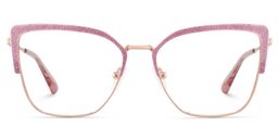 Javier Pink Rectangle Glasses1