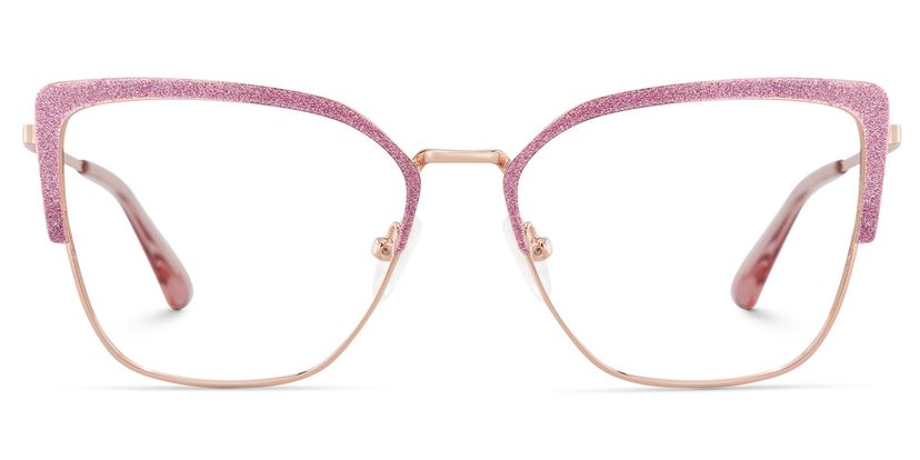 Javier Pink Rectangle Glasses