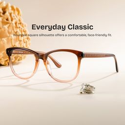 Julia Two-tone Rectangle Glasses0