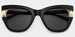 Pearl Black Cat eye Sunglasses1