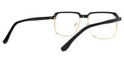 Cherron Black-Gold Browline Glasses3