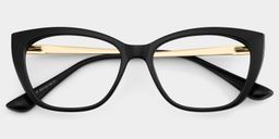 Harlow Black Butterfly Glasses2
