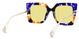Qatar Blue-Black Square Sunglasses3