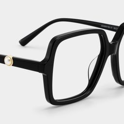 Elena Black Square Glasses5
