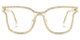 Shine Gold Square Glasses1