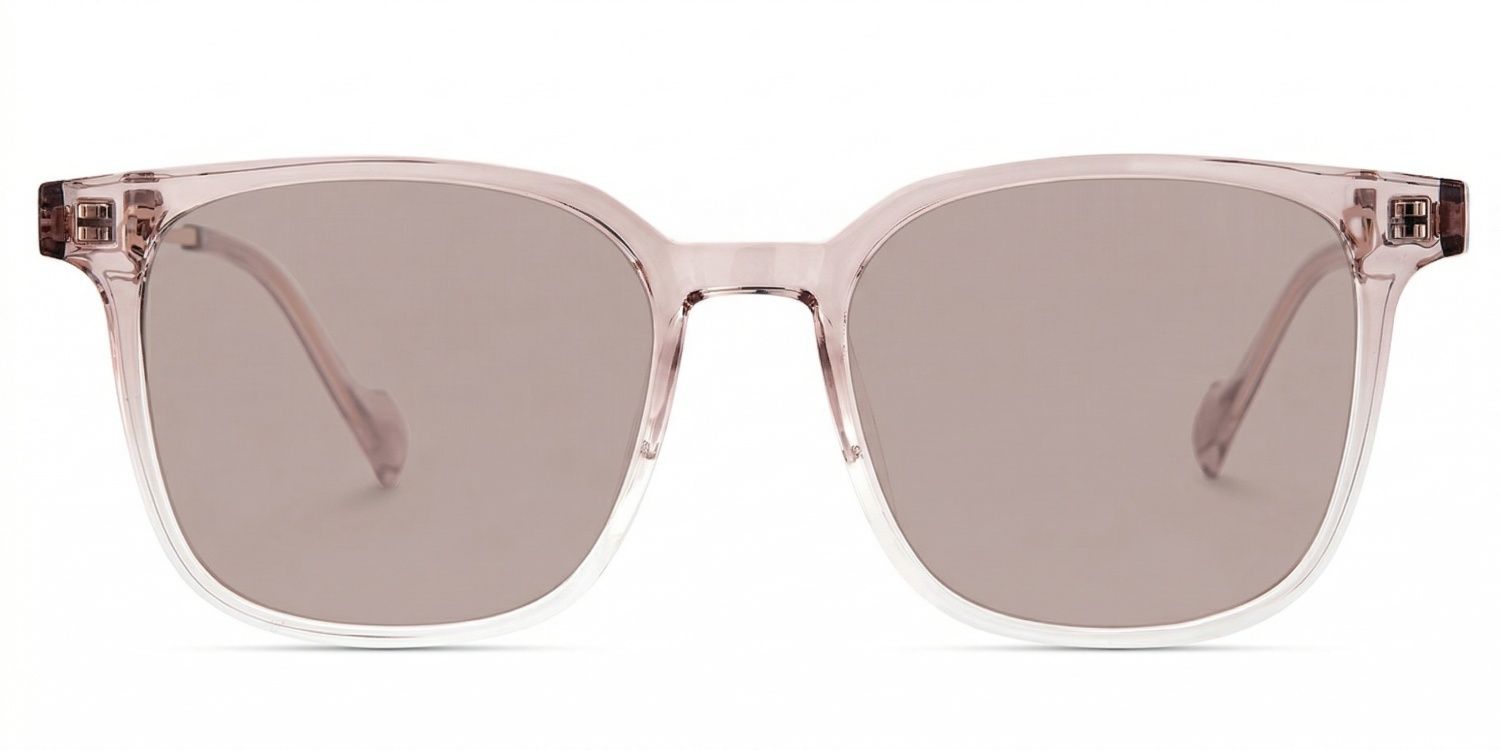 Chloe Square Pink Clear Sunglasses for Women & Men | ZEELOOL0
