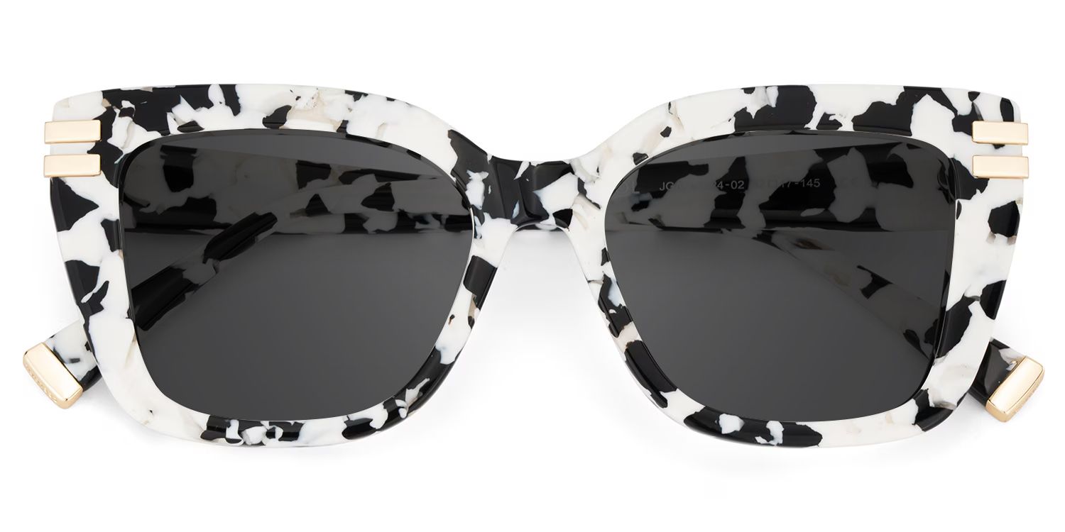 Cardozo Square Cow Print Sunglasses for Women & Men | ZEELOOL1