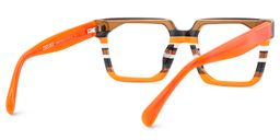 Laguer Orange Rectangle Glasses5