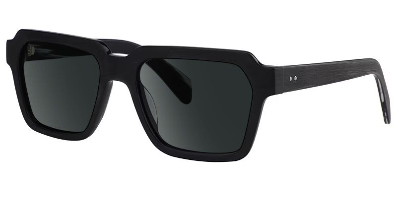 Richard Black Rectangle Polarized Sunglasses for Driving | ZEELOOL2