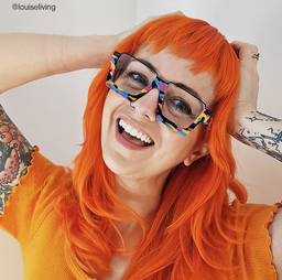 Hearn Cat Eye Red Glasses7