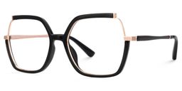Alexia Black Square Glasses2