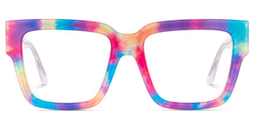 Pop Colorful Rectangle Glasses