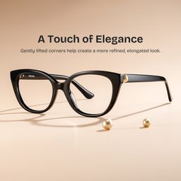 Charlotte Black Cat eye Glasses0