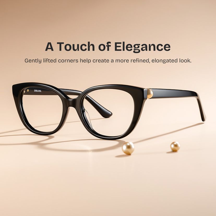 Charlotte Black Cat eye Glasses