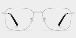 Leah Silver Rectangle Glasses1