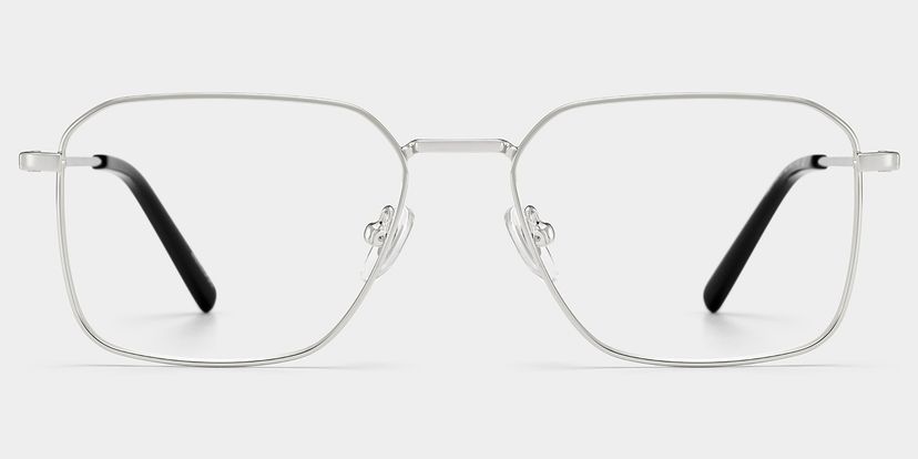 Leah Silver Rectangle Glasses