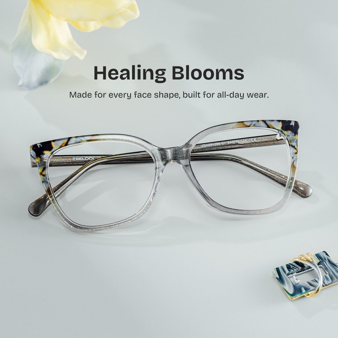 Jolie Gray Butterfly Floral Reading Glasses | ZEELOOL0