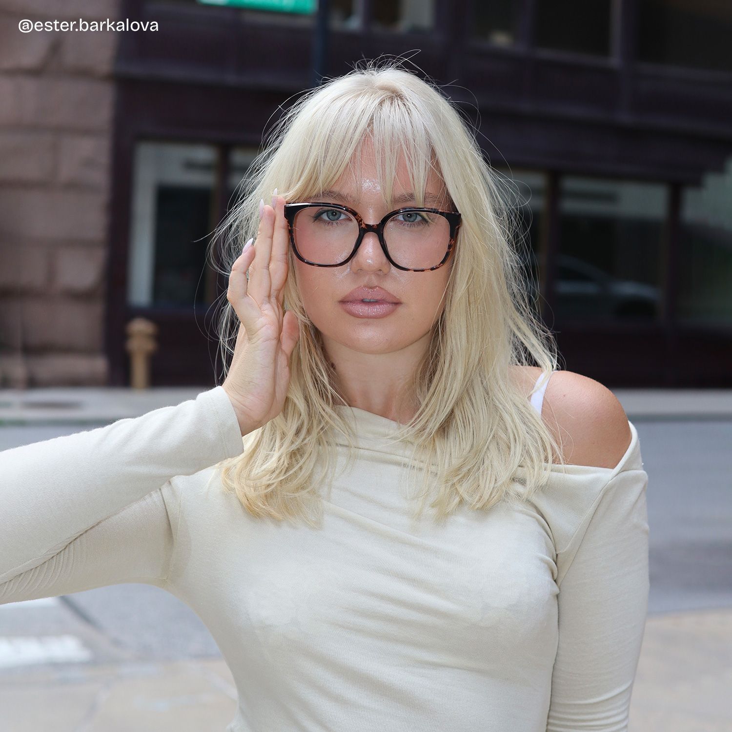 Siner Square Havana Frame Glasses for Women | ZEELOOL5