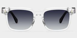 Connor Clear Rectangle Sunglasses0