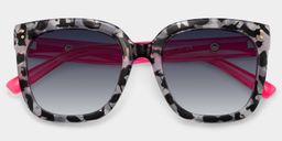 Ebony Gray-Tortoise Square Sunglasses1