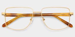 Felicity Gold yellow Geometric Glasses4