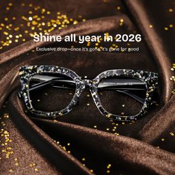 Renata Black Square Glasses0