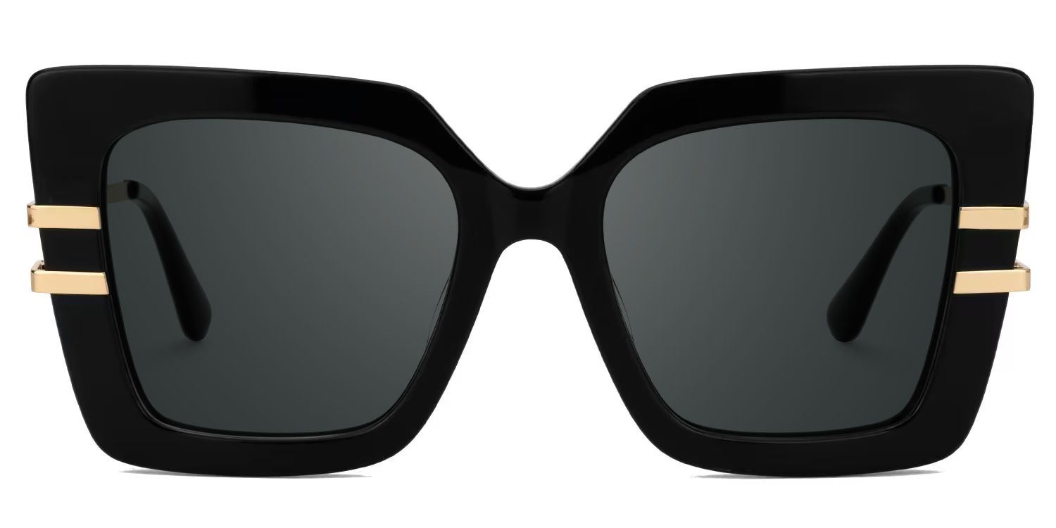 Poutine Square Black Prescription Sunglasses | ZEELOOL0
