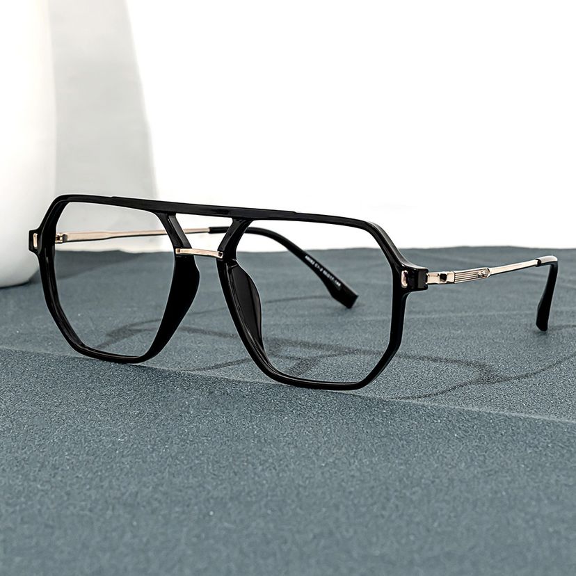 Lizbeth Black Aviator Glasses