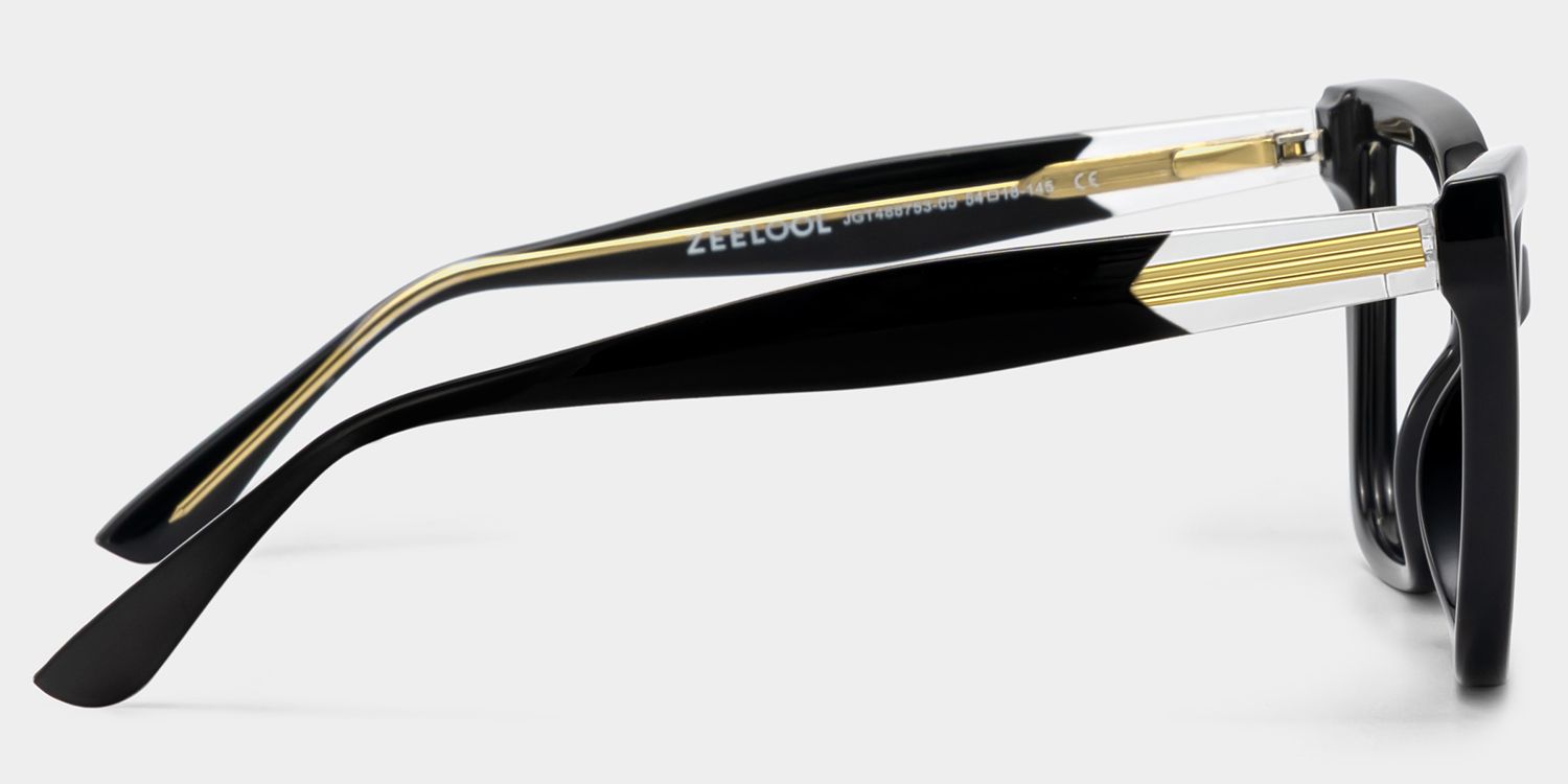 Mirta Square Black Glasses | Zeelool Glasses3