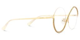 Jaila Gold Round Glasses3