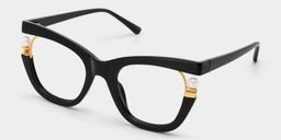 Pearl Black Cat eye Glasses4