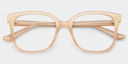 Caroline Beige Square Glasses2