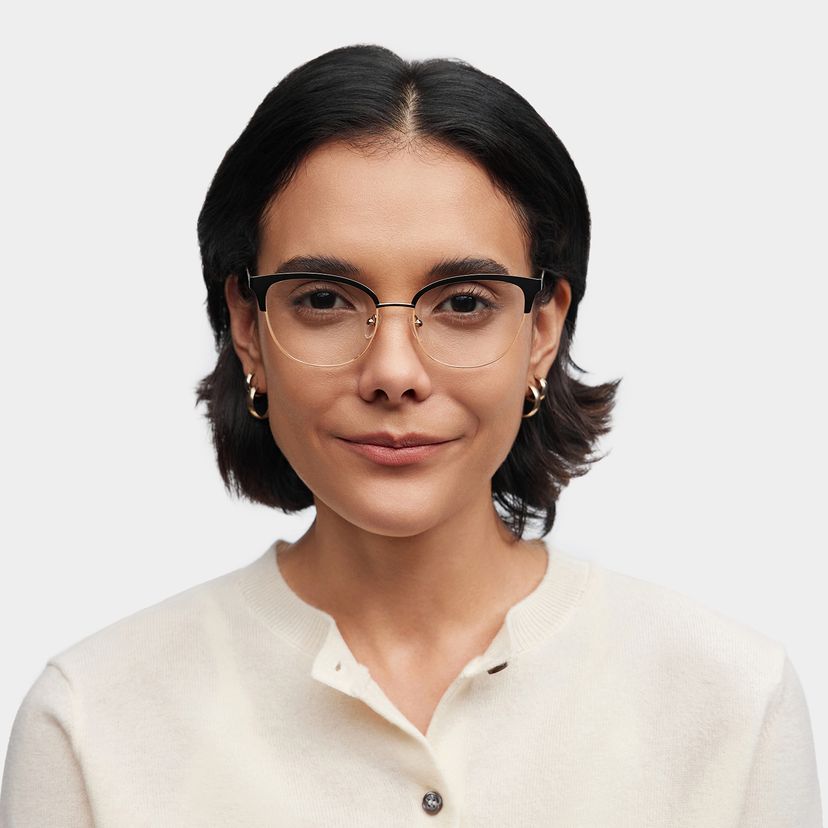 Lacey Black Browline Glasses