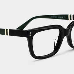 Fern Black Rectangle Glasses5