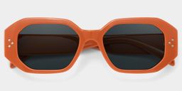 Soleil Orange Rectangle Sunglasses1