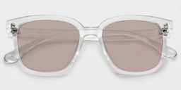 Oglesby Clear Square Sunglasses1