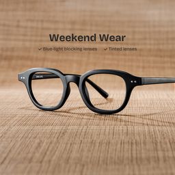 Amber Black Square Glasses0