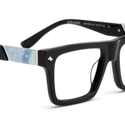 Trent Black Rectangle Glasses5