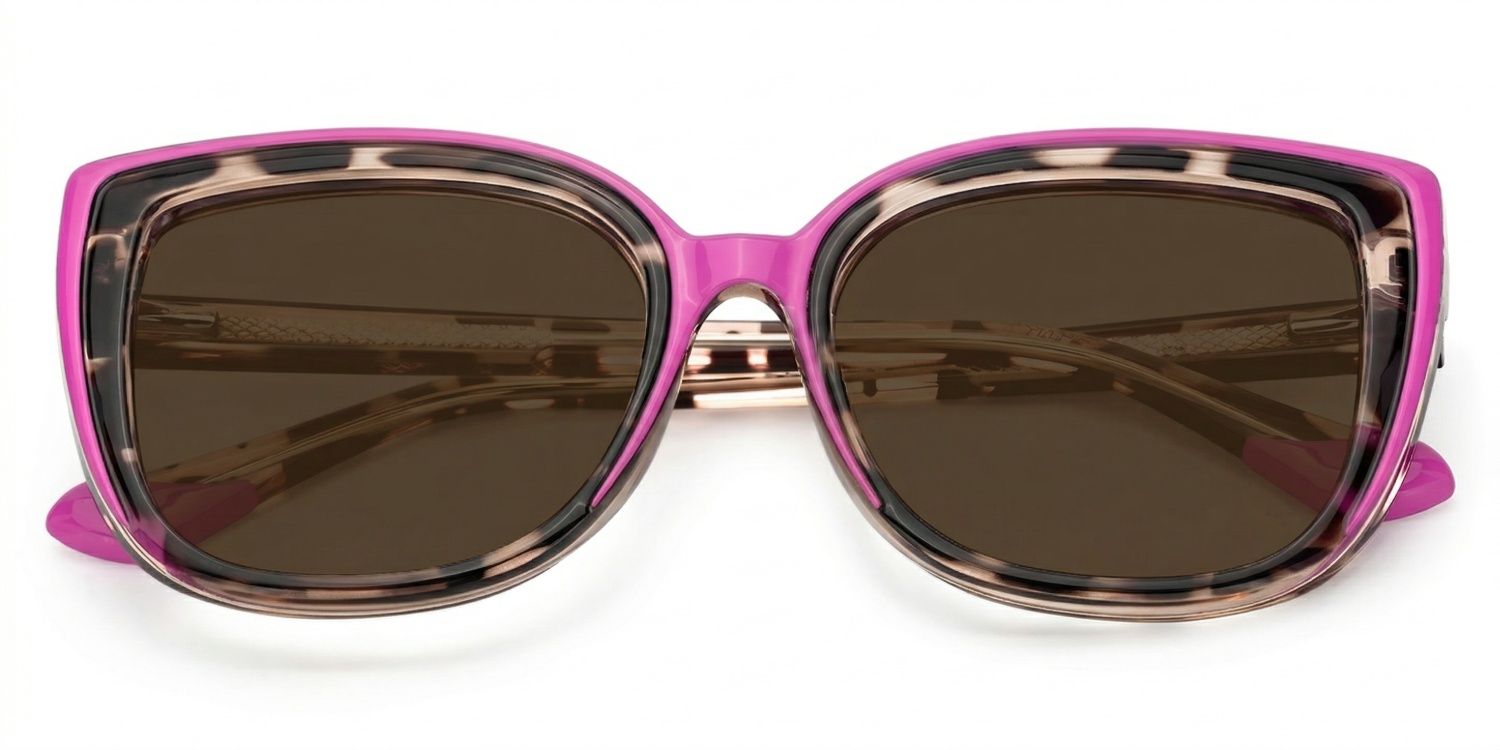 Fenn Tr90 Pink Tortoise Frame Sunglasses | ZEELOOL1