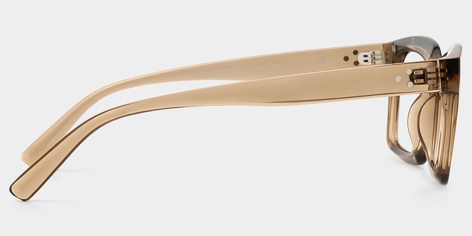 Grover Rectangle Eyeglasses with Beige Frames | ZEELOOL4