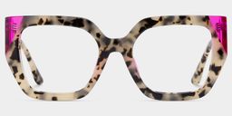 Viva Tortoise Pink Square Glasses1