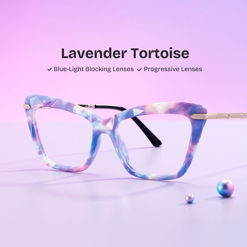 Juliet Purple Rectangle Glasses