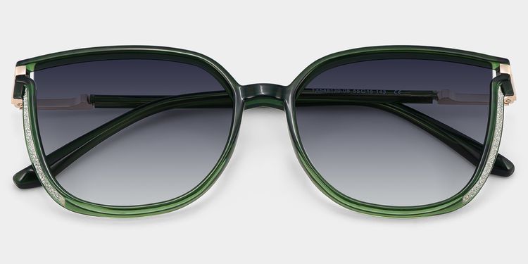 Rodz Dark-Green Square Sunglasses