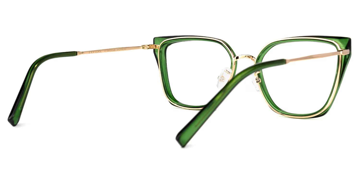 Martine Square Green Glasses | Zeelool Glasses3