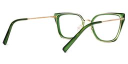 Martine Green Square Glasses3